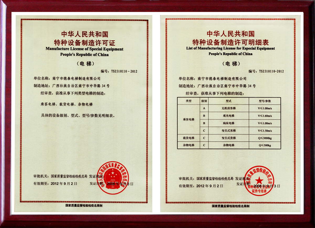 制造允许及明细表 - 声誉资质 - 接待会见豪门国际官网网站！